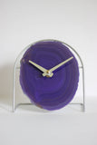 Purple Agate Desk Clock