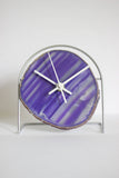 Purple Agate Desk Clock