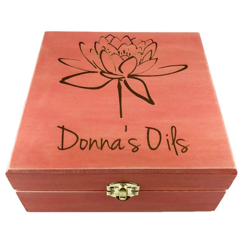 Essential Oils w/ NAME!! Essential Oil Storage Box 25 Slot 15ml -Pine- Choose Finish and Custom Laser Engravings - Fit dōTERRA Young Living