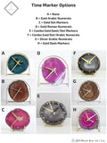 7" Black Agate Desk Clock