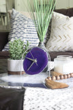 Purple Agate Desk Clock