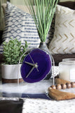 Purple Agate Desk Clock