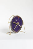Purple Agate Desk Clock