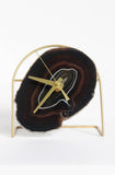 Earthtone Agate Desk Clock