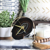 Earthtone Agate Desk Clock