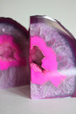Pink Agate Bookends