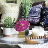Pink Agate Desk Clock