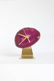 Pink Agate Desk Clock