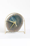 Teal Agate Desk Clock