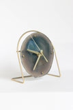 Teal Agate Desk Clock