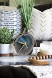 Teal Agate Desk Clock