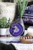 Purple Agate Desk Clock