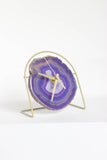 Purple Agate Desk Clock