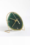 Olive Green Agate Desk Clock