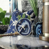 Cobalt Blue Agate Desk Clock