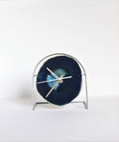 Navy Blue Agate Desk Clock