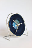 Navy Blue Agate Desk Clock