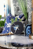 Navy Blue Agate Desk Clock