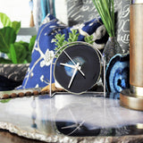 Navy Blue Agate Desk Clock