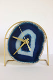 Blue Agate Desk Clock