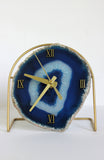 Blue Agate Desk Clock