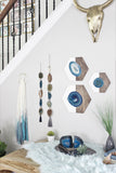 Teal Agate Hex Trio Wall Art