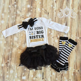 I'm Going to Be a Big Sister Birth Announcement Personalized Shirt Girl Birthday Baby Shower Gift Toddler Shirt