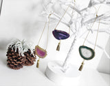 Agate Geode Ornament Set (G)