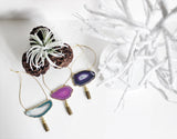 Agate Geode Ornament Set (H)