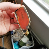 Amber Agate Geode Ornament