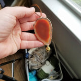 Amber Agate Geode Ornament