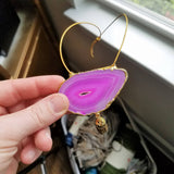 Agate Geode Ornament Set (H)