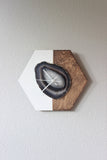 KISMET Design | 10" Black Agate Hex Wall Clock (Silent)