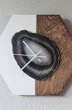 KISMET Design | 10" Black Agate Hex Wall Clock (Silent)