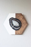 KISMET Design | 10" Black Agate Hex Wall Clock (Silent)