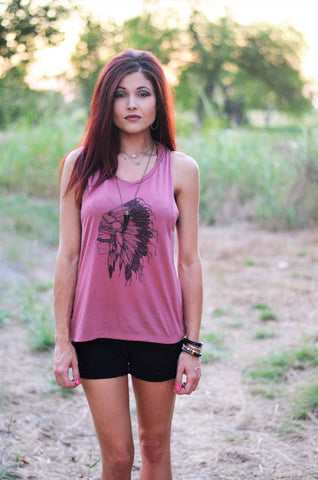 Indian Tank Top, Indian Shirt, Indian Tank, Boho Shirt, Boho Tank, Tribal Tank Top, Western Tank Top, Southern Tank Top, Country Tank Top