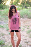 Indian Tank Top, Indian Shirt, Indian Tank, Boho Shirt, Boho Tank, Tribal Tank Top, Western Tank Top, Southern Tank Top, Country Tank Top