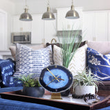 8" Blue Agate Desk Clock