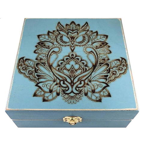 Spirit Animals Boxes - Essential Oil Storage Box 25 Slot 15ml - Pine - Choose Finish and Custom Laser Engravings - Fit dōTERRA Young Living