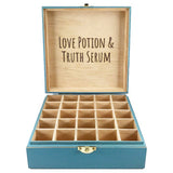 Spirit Animals Boxes - Essential Oil Storage Box 25 Slot 15ml - Pine - Choose Finish and Custom Laser Engravings - Fit dōTERRA Young Living