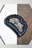 Gray Agate Hex Trio Wall Art