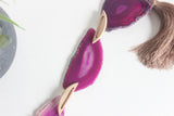 Pink Agate Tassel Garland