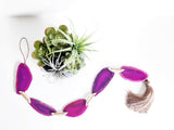 Pink Agate Tassel Garland