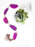 Pink Agate Tassel Garland