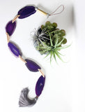 Purple Agate Tassel Garland