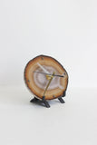 Natural Agate Desk Clock (Silent)