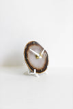 Brown Agate Desk Clock (Silent)