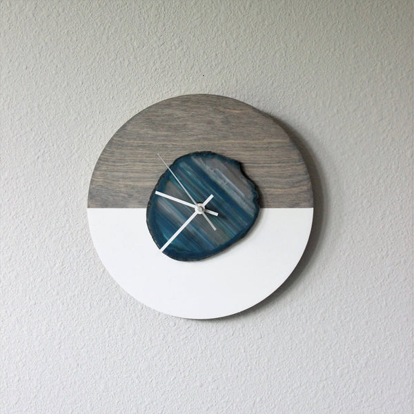 KISMET Design | 10" Teal Agate Wall Clock
