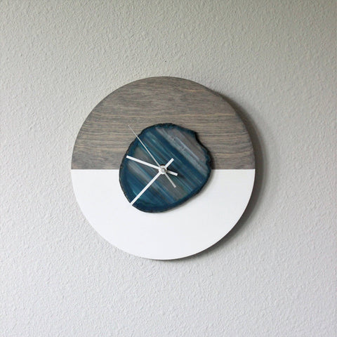 KISMET Design | 10" Teal Agate Wall Clock