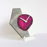 KISMET Design | 8" Pink Agate Hex Wall Clock (Silent)